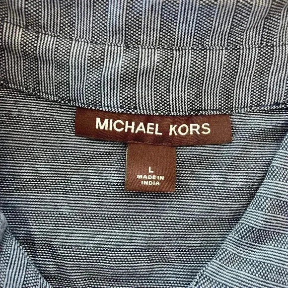 Mens Michael Kors Blue Short Sleeve Polo - L - Picture 5 of 5